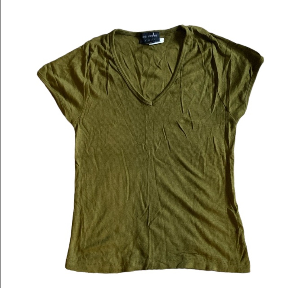 NWT Erik Stewart Stretch V-neck Ribbed TShirt Top Sz XL